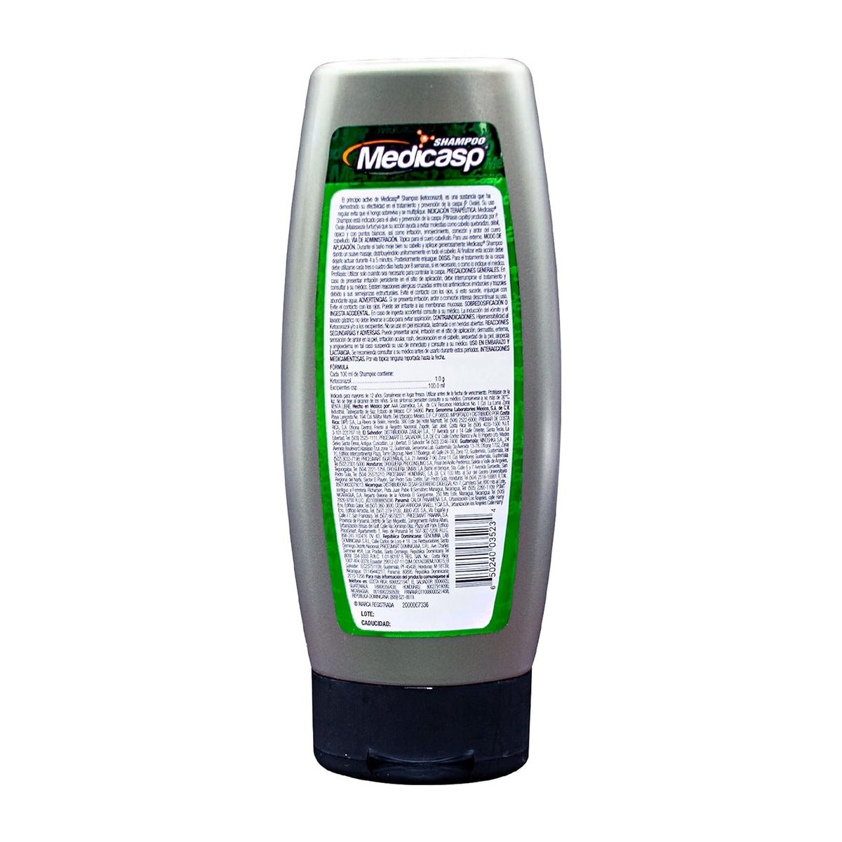 Medicasp Shampoo Anticaspa - Auxiliar en la eliminación del hongo de la caspa, alivia comezón y ardor, deja el cabello con brillo y suavidad, ideal para uso diario, contiene una botella de 400ml