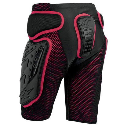 Alpinestars Bionic Freeride - Pantalones Cortos (Negro/Rojo, S)