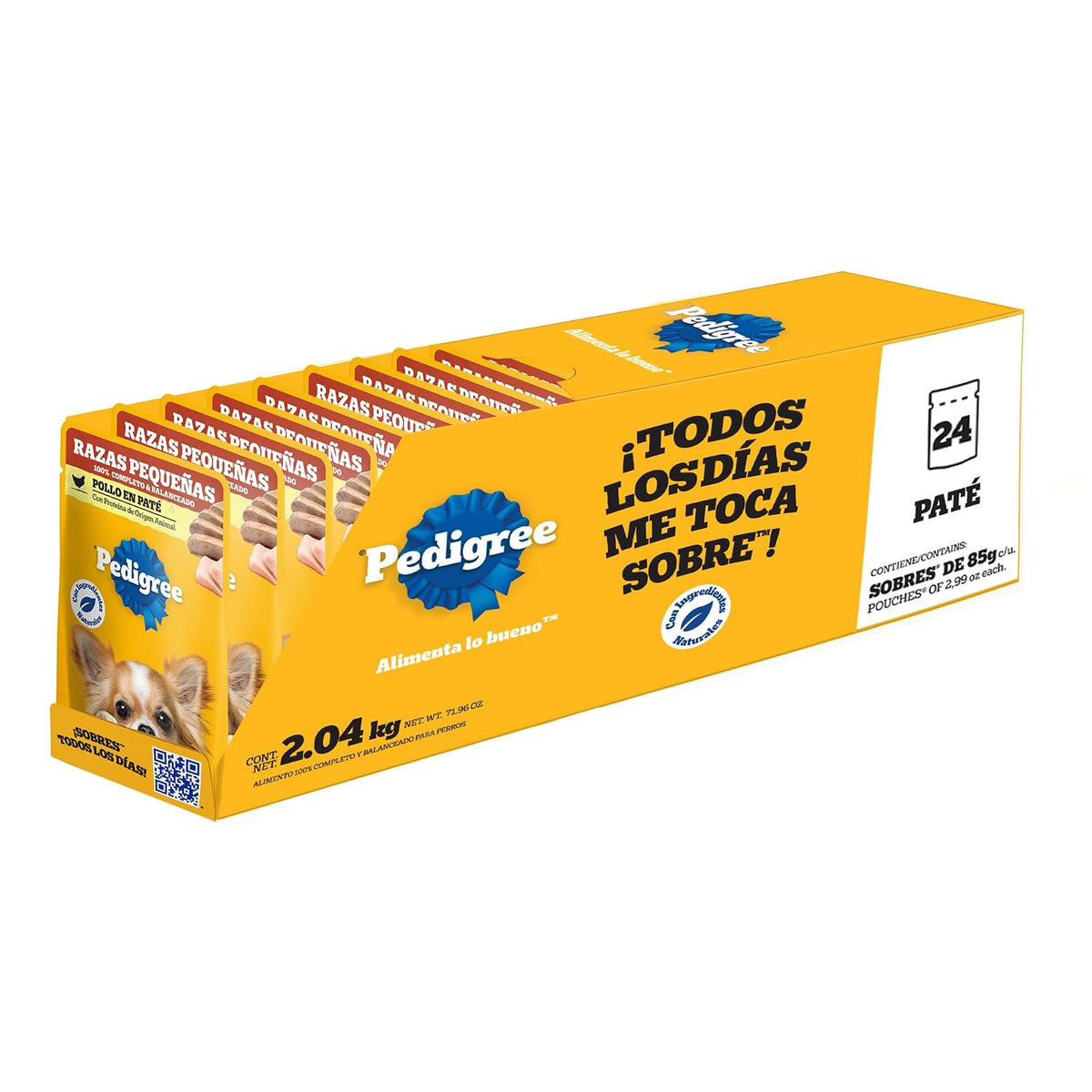 Pedigree Alimento Húmedo Raza Pequeña Sabor Pollo en paté Filetes 24 Sobres
