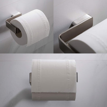 KRAUS Stelios - Soporte para papel higiénico para baño, acabado de níquel cepillado, KEA-19929BN
