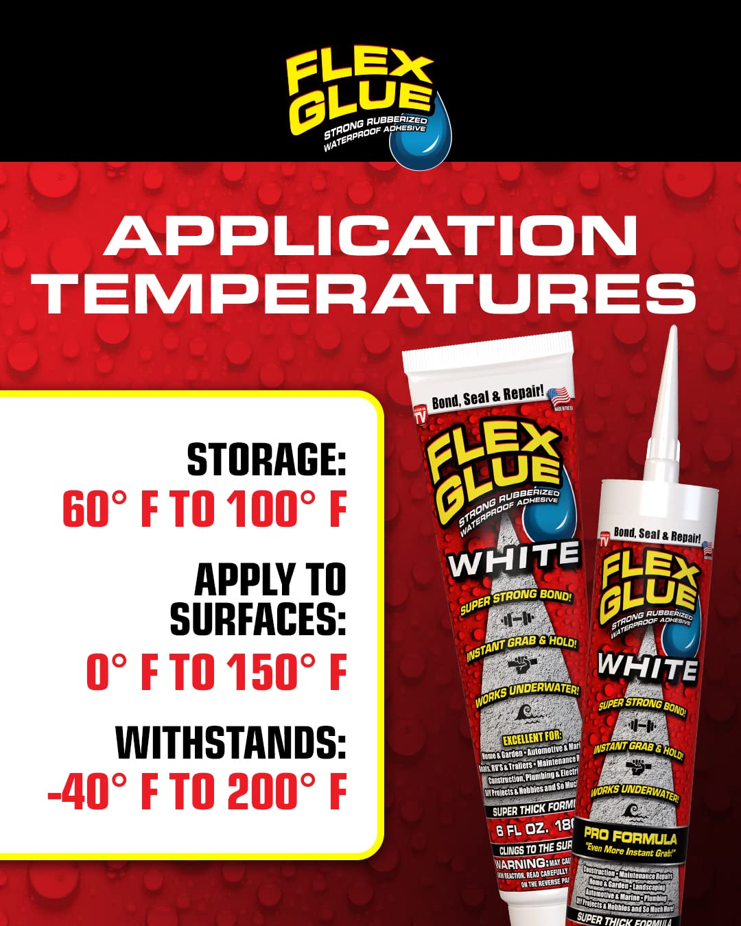 Flex Glue Mini Blanco 18 mL - Adhesivo Impermeable y Resistente UV