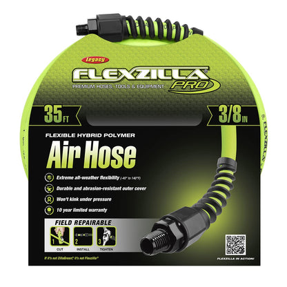 Legacy Flexzilla Pro - Manguera de Aire híbrida, Flexzilla, 3/8" (Inches) x 35' (Feet)