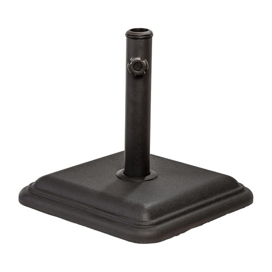 Base de paraguas de 26 libras de peso de EE. UU. – Soporte para paraguas de piedra fundida para exteriores – para uso con postes de paraguas de 1.3 a 1.8 pulgadas, diseñado para ser utilizado con mesa