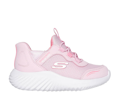 Skechers Bounder Simple - Zapatos Lindos para niñas | Casual, sin cordones, espuma viscoelástica refrigerada por aire, lavable a máquina