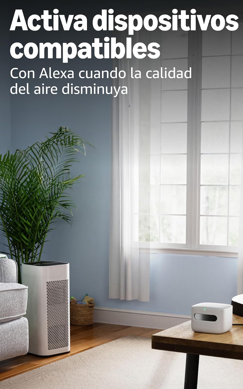 Monitor de Calidad de Aire, Conoce tu aire, compatible con Alexa