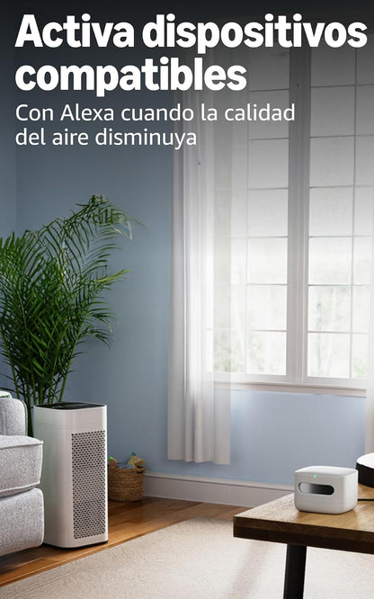 Monitor de Calidad de Aire, Conoce tu aire, compatible con Alexa