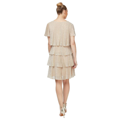S.L. Fashions Pebble Vestido de Nivel (etite y tamaños Regulares) Vestido para la Madre de la Novia para Mujer