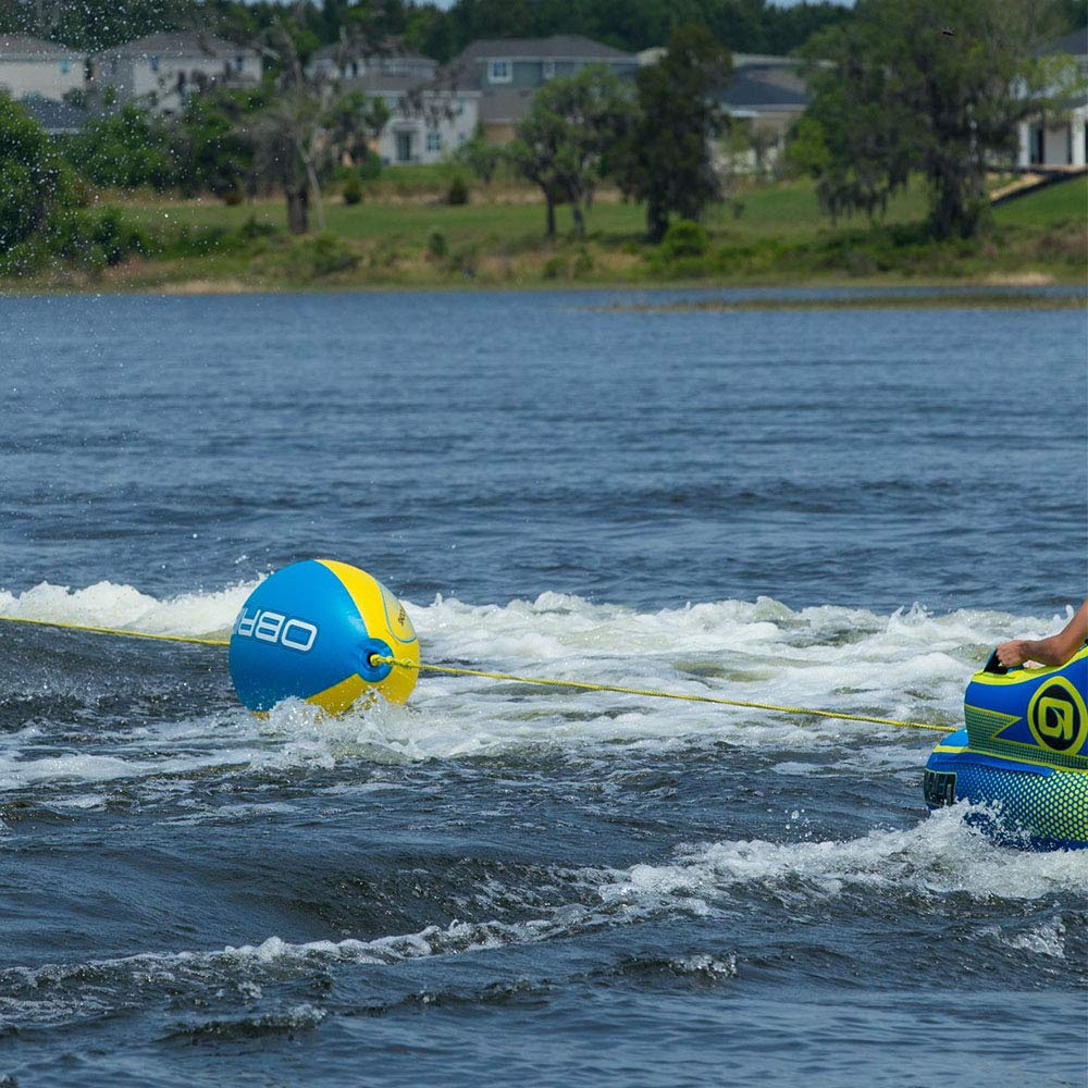 O'Brien Oval Shock Ball and Towable Tube Floats with Rope for Lake or River