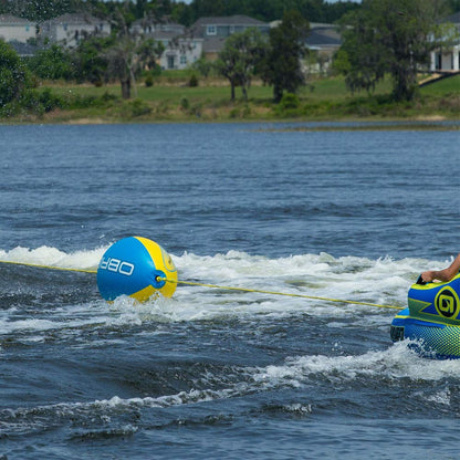 O'Brien Oval Shock Ball and Towable Tube Floats with Rope for Lake or River