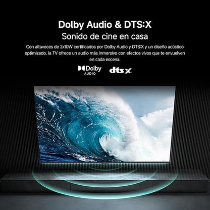 XIAOMI TV A 32 2026 | Google TV, Diseño Elegante con Bisel Ultrafino, Dolby Audio DTS:X + DTS Virtual:X1, Voice Control