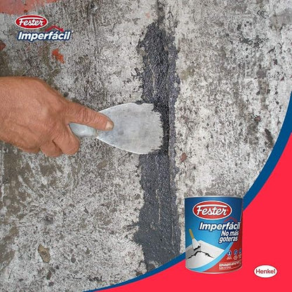 Fester Imperfácil Reparador Asfáltico para Goteras, Repara Filtraciones de Agua Instantáneamente, Fácil de Aplicar, Bote de 1 L