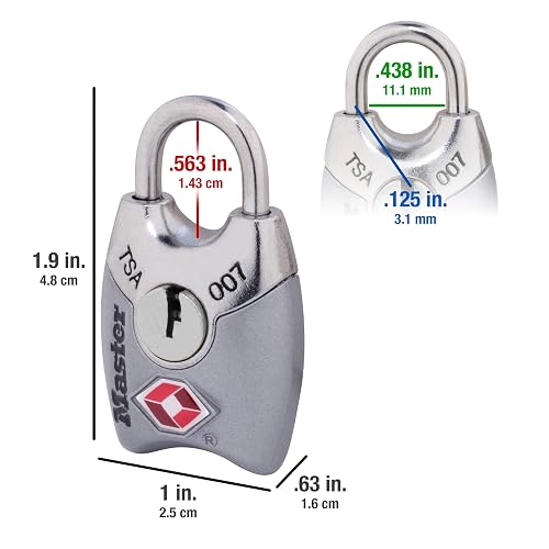 Master Lock 4689T Juego de Candados para Equipaje de 25 mm, 2 Piezas