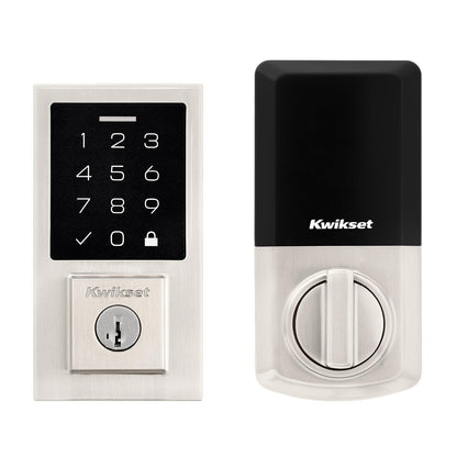 Kwikset SmartCode 270 Cerradura Electrónica, Bloqueo Automático, Varios Acabados - Níquel Satinado - Cerrojo contemporáneo