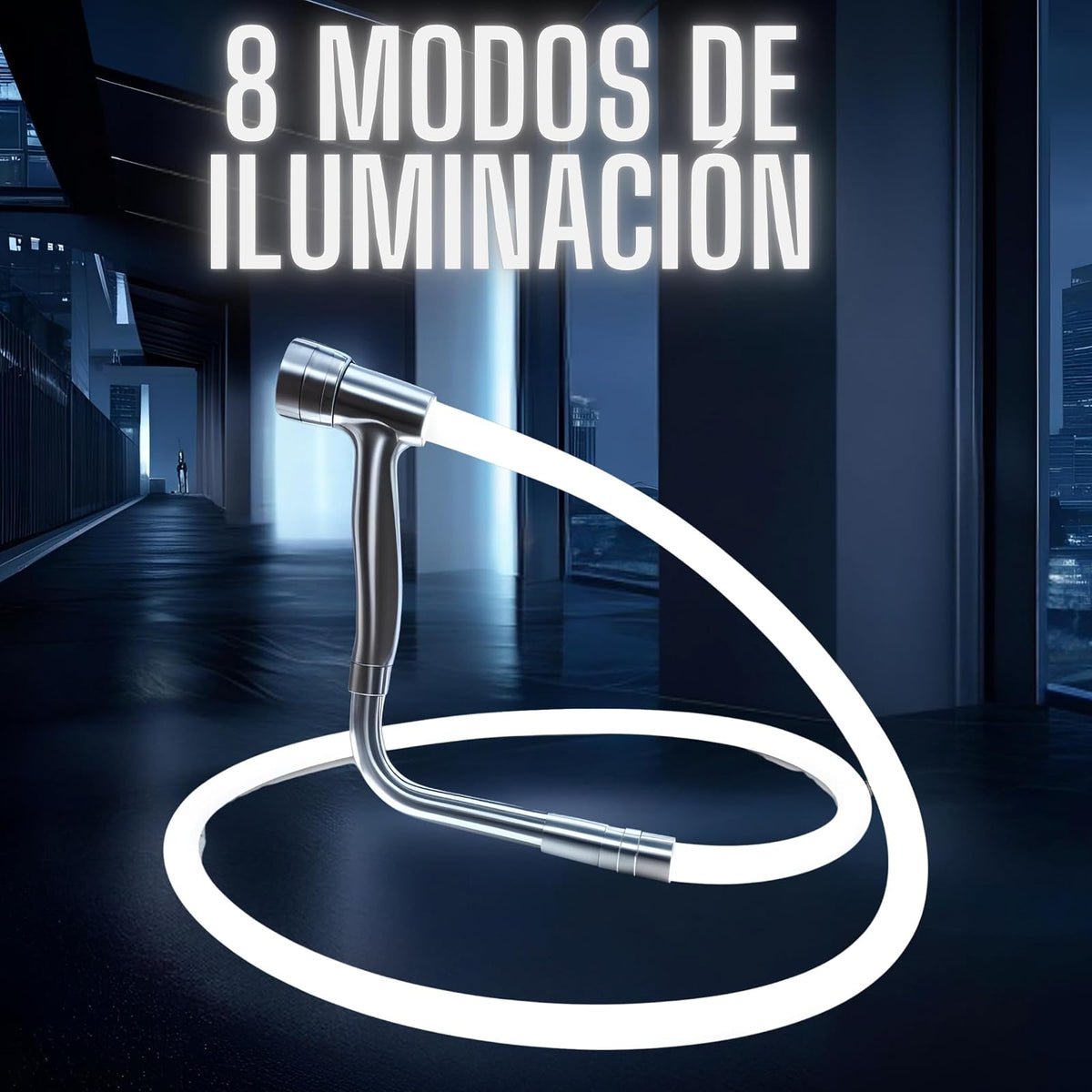 Luces LED para Exterior, 10M, 200 LEDs, 8 Modos de Iluminación, Manguera Transparente IP67 Impermeable, Decoración Navideña (Blanco Frío)