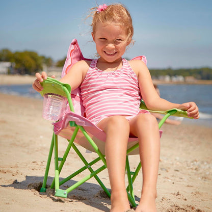 Melissa & Doug Silla Infantil Plegable con Mariposa, para Exteriores, Fácil de Abrir, Práctico Portavasos, Materiales Fáciles de Limpiar, Bolsa para Transportar