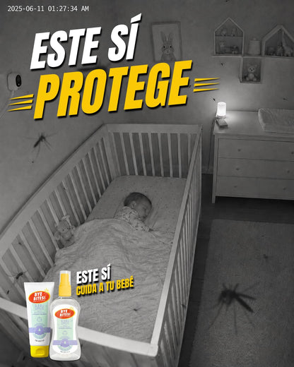 BYE BITES Repelente de Mosquitos BABY en Spray - Fórmula Para Piel Sensible - Hipoalergénico y Libre de Parabenos - Con Aroma a Manzanilla - En DUOPACK de 130 ml c/pieza - Protégete de los Insectos