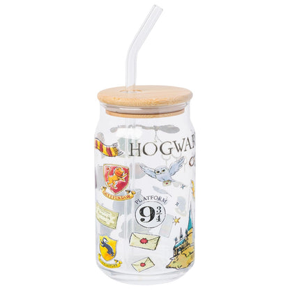 Silver Buffalo Gilmore Girls Luke's Diner Vaso con Tapa de Bambú 16 oz - Iconos de Harry Potter