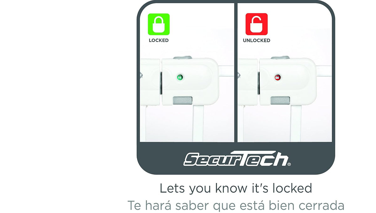 Safety 1st - Puerta para bebé con cierre automático y fijación a presión, para espacios desde 74 hasta 96 cm
