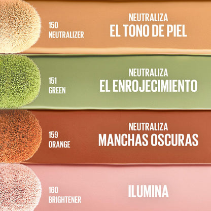 Maybelline Instant Age Rewind Corrector Facial 3 en 1, Borra Ojeras y Líneas Finas, Cubre Imperfecciones, Corrige, Contornea e Ilumina, Cobertura Media Hasta 12H Tono 130 Medium, 6 ml