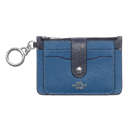COACH - Funda para tarjeta de fijación, IM/Midnight Navy - Talla Única - Sv - Sky Blue Multi