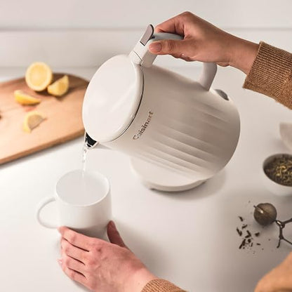 Cuisinart Hervidor Eléctrico Soho 1 L Acero Inoxidable | Construcción interior de doble pared con acero inoxidable, Exterior frío al tacto. Ebullición rápida, Apagado automático
