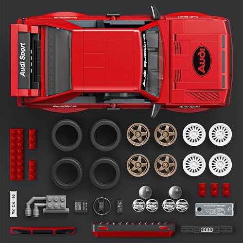 Mattel Brick Shop Hot Wheels, Juguete De Construcción, Elite Audi Sport Armable, para Coleccionistas y 10+ Años