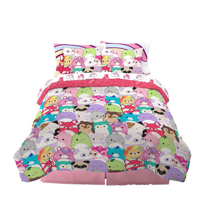 Franco Pokémon Juego de Ropa de Cama, 7 Piezas, Tamaño Matrimonial - 7 Piece Full Size - Squishmallows