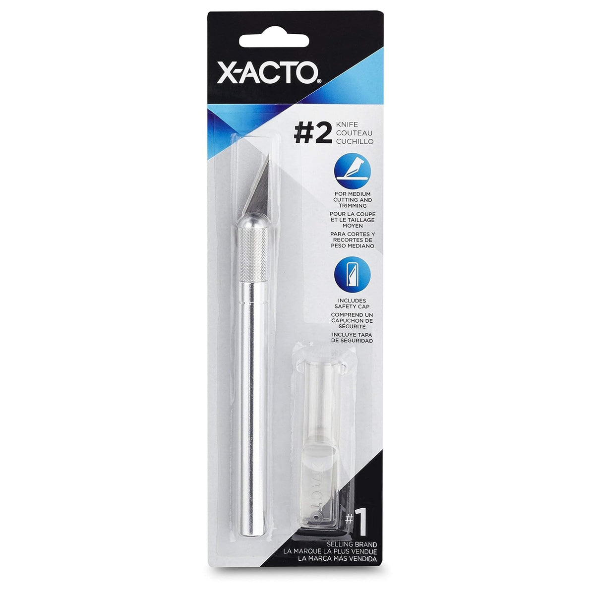 X-ACTO #2 Knife with Cap, Silver (X3602)