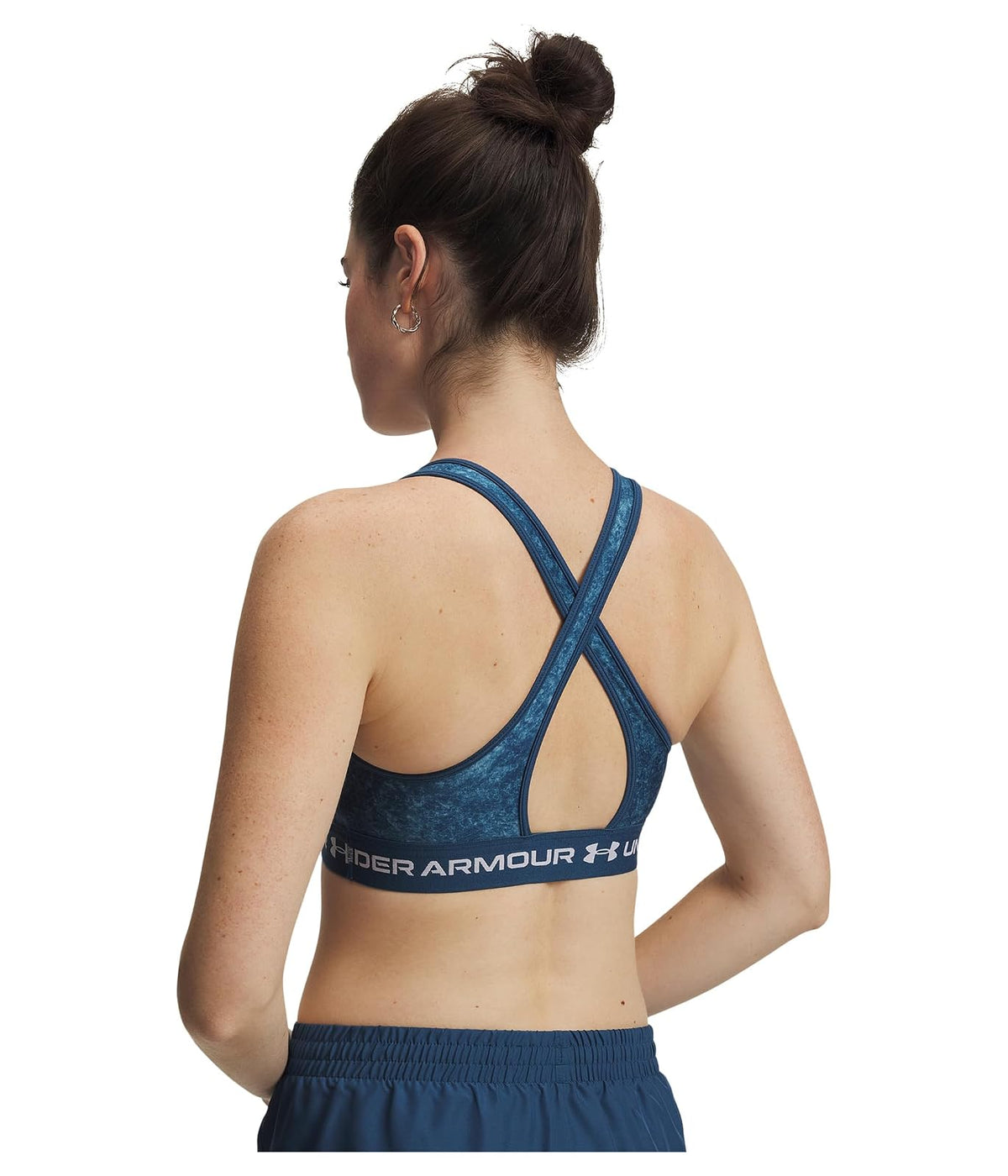 Under Armour Top para Entrenamiento Crossback Mid Print para Mujer Talla CH Color Azul