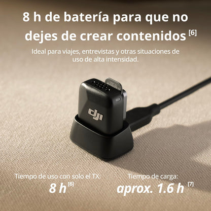 dji Mic Mini Transmisor (Infinity Black), micrófono inalámbrico, superligero, Audio de Alta Calidad, OsmoAudio, cancelación de Ruido, para cámaras/iPhone/Android, Vlogs, Streaming