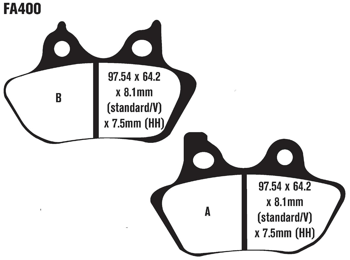 EBC Brakes FA400V Pastillas de freno semisinterizadas
