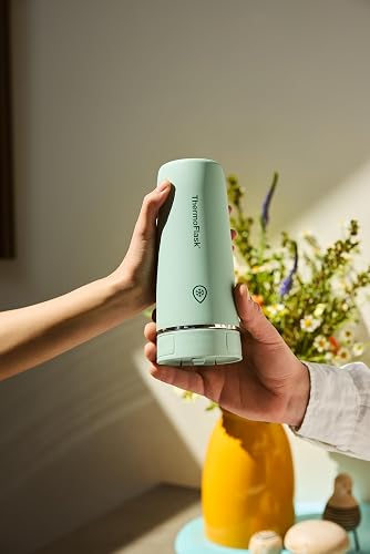Thermoflask - Vaso de café de viaje con tapa Sip-N-Lok, acero inoxidable, taza aislada para café, té y más, diseño a prueba de fugas y apto para lavaplatos, 16 onzas, verde salvia