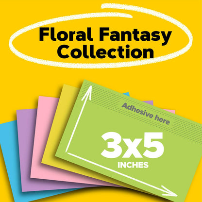 Post-it Notes - Bloc de notas adhesivas, 3 x 5 pulgadas, Colección Jaipur, 5 Pads