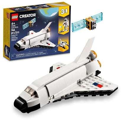 LEGO Creator 3 in 1 Transbordador Espacial - Juguetes de Construcción para Niños y Niñas, Años 9+ - con 3 Opciones de Construcción - Regalo para Cumpleaños - 31134