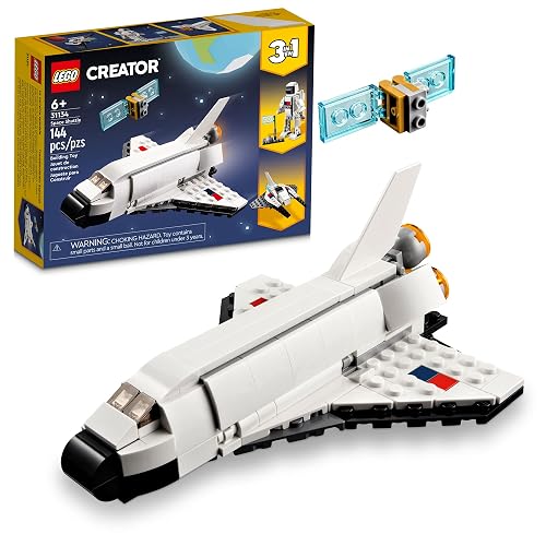LEGO Creator 3 in 1 Transbordador Espacial - Juguetes de Construcción para Niños y Niñas, Años 9+ - con 3 Opciones de Construcción - Regalo para Cumpleaños - 31134