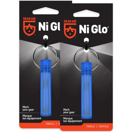 Gear Aid Ni GLO, 2” Glowing Keychain for Camping, Scuba and Night Fishing