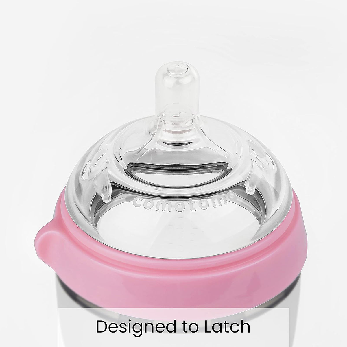 Comotomo, Biberón Rosa, 8 oz, 2 unidades