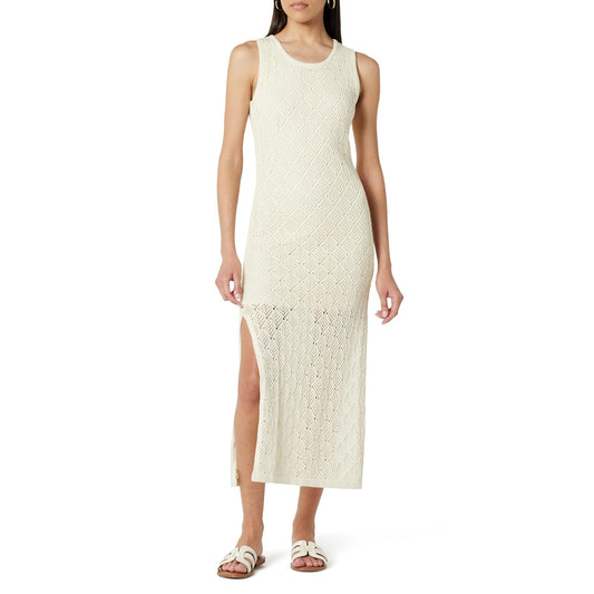 The Drop Ritu - Vestido Largo de Ganchillo para Mujer, Color Blanco Whisper, XS