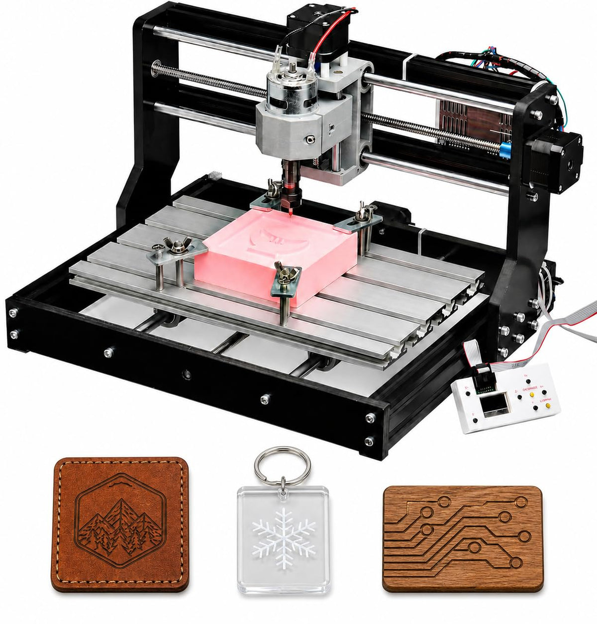 Genmitsu - Kit de enrutador CNC 3018-PRO GRBL Control, 3 ejes, plástico acrílico, PCB, PVC, tallado en madera, fresado y grabado, área de trabajo XYZ de 300 x 180 x 45 mm