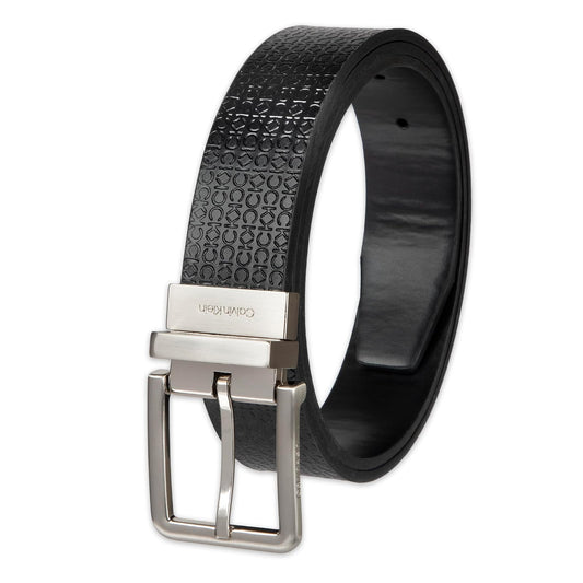 Calvin Klein Two-in-one Reversible Rotative Buckle Casual Dress Belt Cinturón Hombre