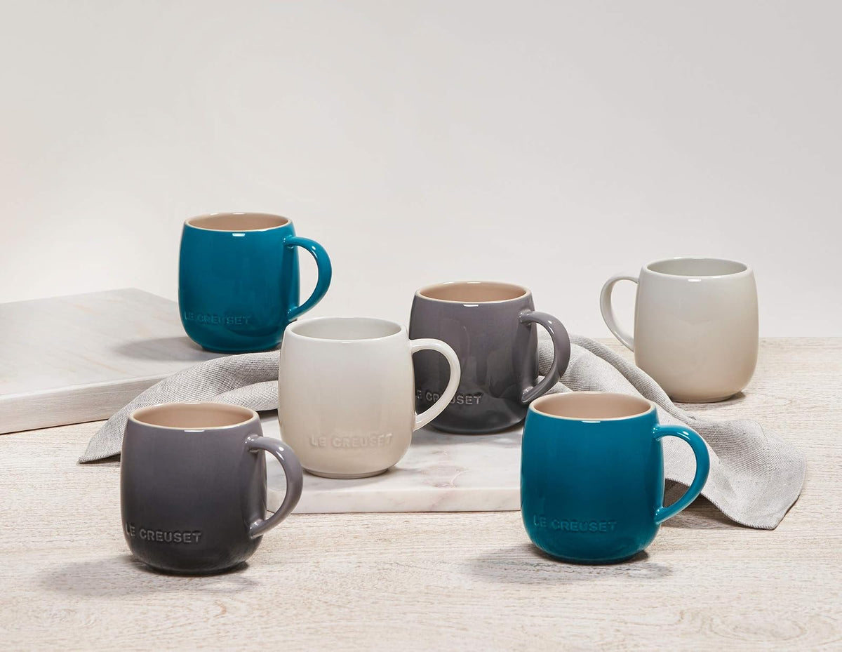Le Creuset - Juego de 4 tazas de gres, 13 onzas cada una, Artichaut