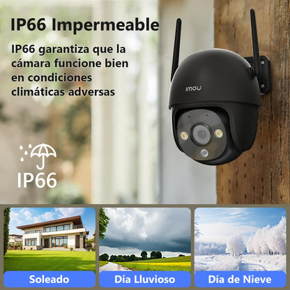 Imou IPC-DK7N Cámara de Seguridad WiFi 6 Exterior 5MP con Visión Nocturna a Color, Detección de Personas y Vehículos, Seguimiento Inteligente e IP66