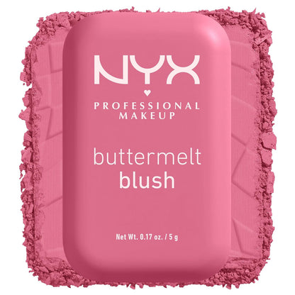 NYX Professional Makeup Blush, Rubor en Polvo, con hasta 12 horas de duración, de alta pigmentación resistente a la decoloración y transferencia, tono: For The Butta - 5gr
