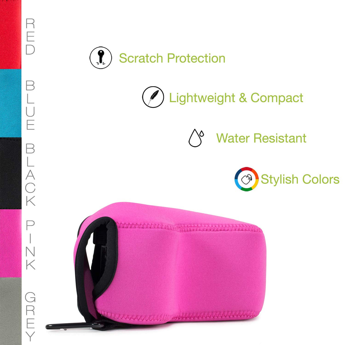 MegaGear MG1113 Estuche de cámara ultra ligero, de neopreno compatible con Nikon Coolpix P900, P900S - Rosado