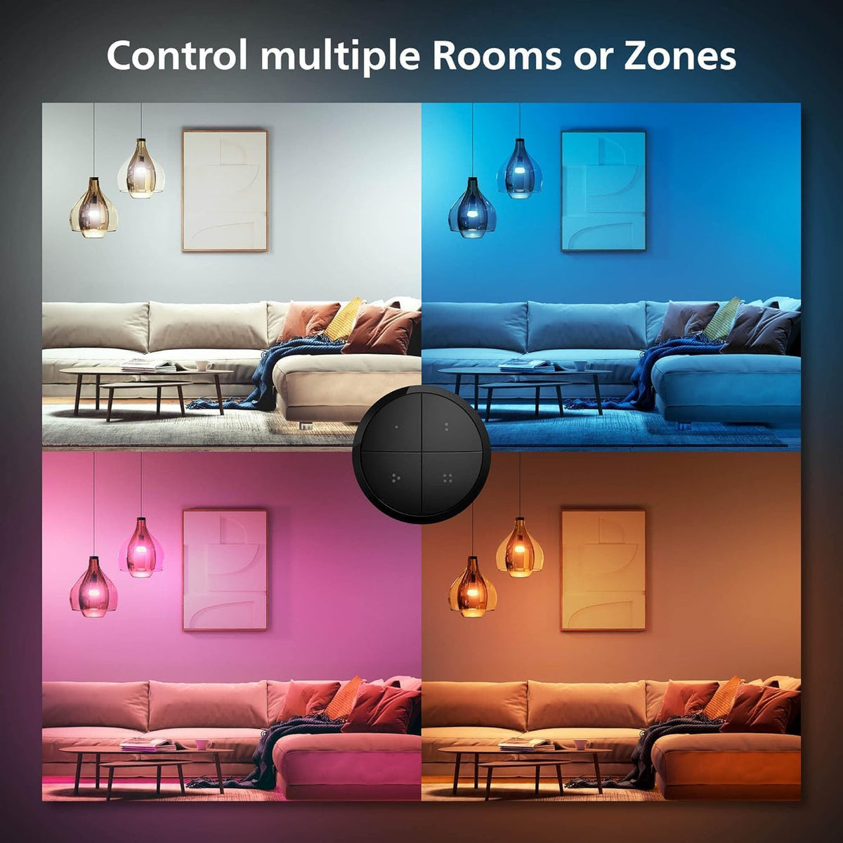 Philips Hue 578773 Tap NAM Interruptor de esfera negra, 2 piezas