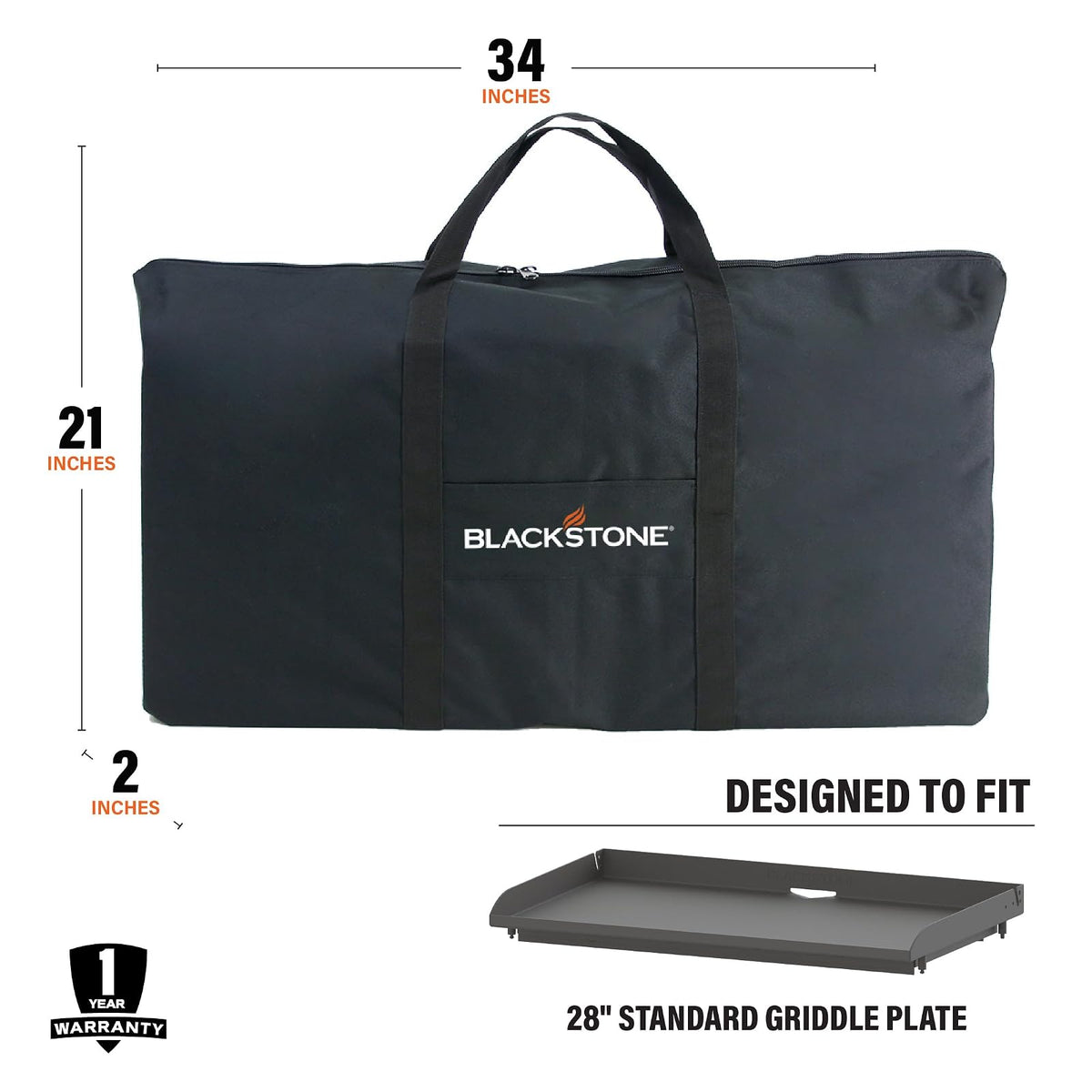 1182 - Bolsa de transporte para plancha, 71 cm, poliéster 600D, color negro