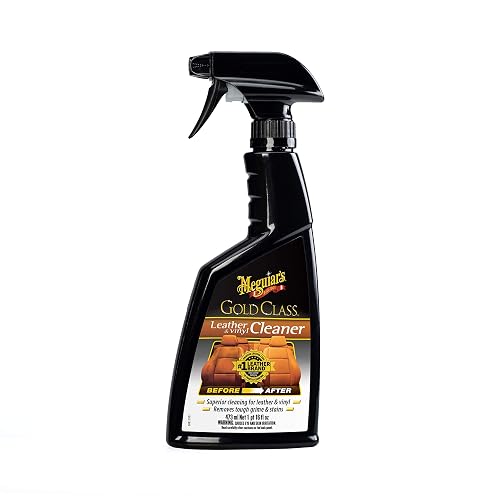 Meguiar's Gold Class Limpiador de Asientos de Cuero y Vinilo para Automóvil G18516, 473 g, Negro, Paquete de 1