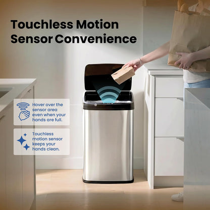 Ninestars dzt-50 - 28 el Original Touchless Sensor automático de Movimiento Papelera, Negro (Black Trim), 1, 1