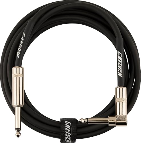 Gretsch Cable para Guitarra y Bajo, Recto/Ángulo, 10 Pies, Color Negro
