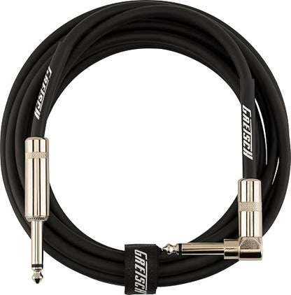 Gretsch Cable para Guitarra y Bajo, Recto/Ángulo, 10 Pies, Color Negro